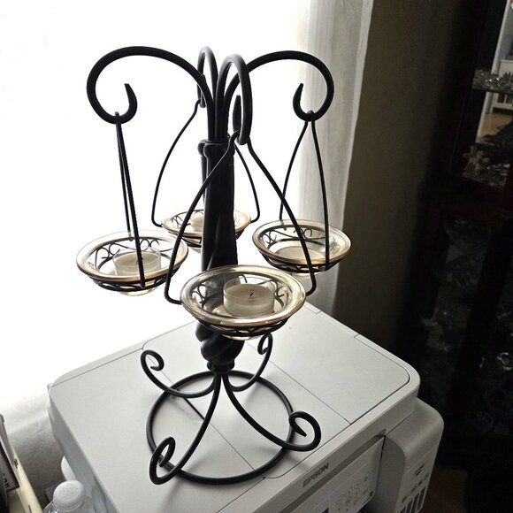 PARTYLITE  4  TEALIGHT HOLDER TREE - Picture 1 of 1